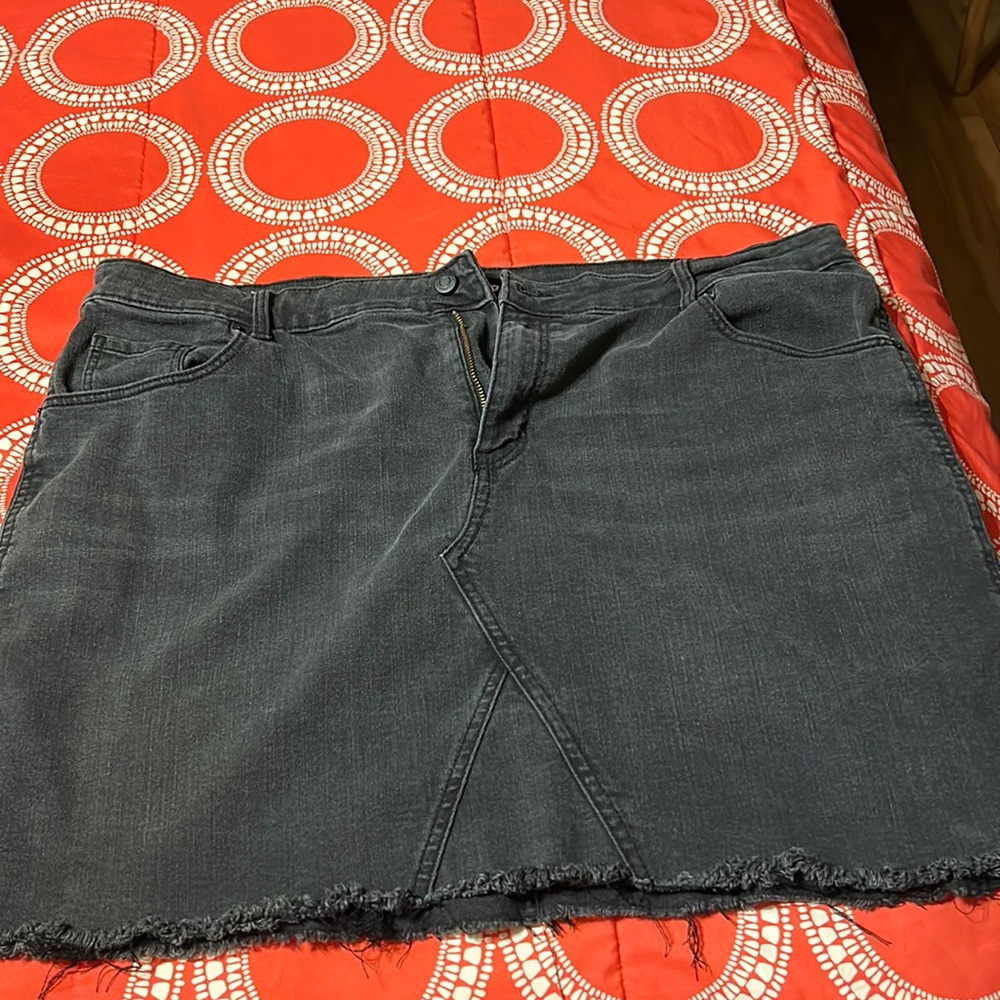 Black Denim Skirt